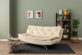Atelier Del Sofa Rivo - Sofá-Cama de 3 Plazas Crema